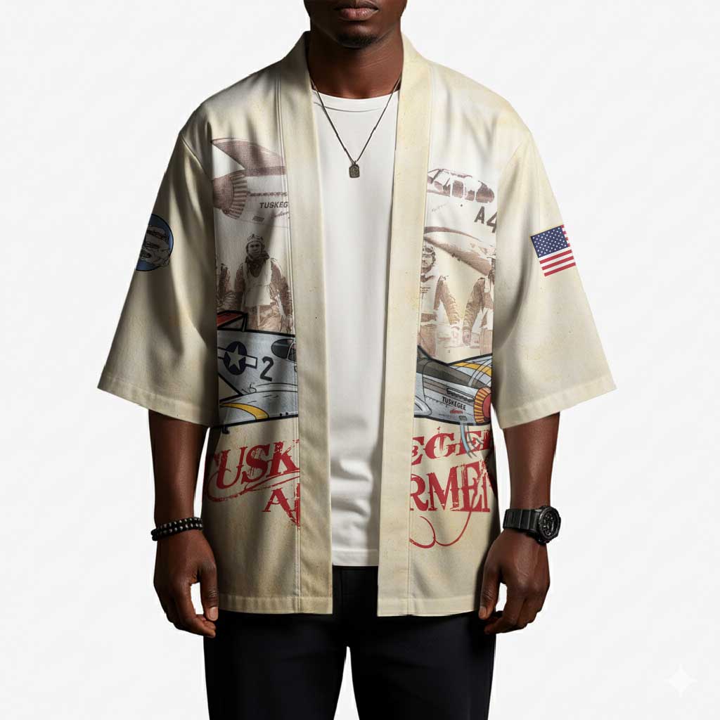 Tuskegee Red Tails Airmen Kimono History Aviator Heroes Retro Style