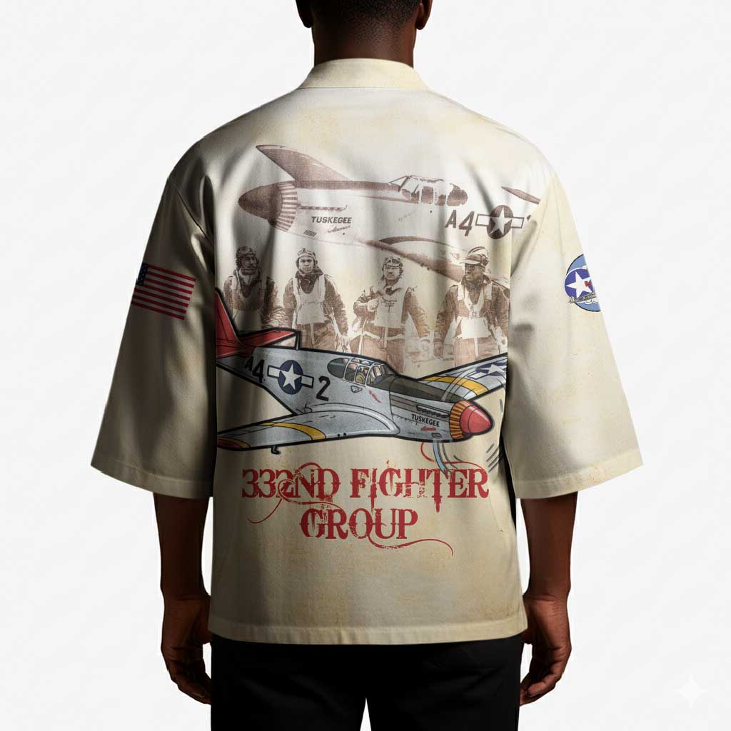 Tuskegee Red Tails Airmen Kimono History Aviator Heroes Retro Style