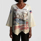 Tuskegee Red Tails Airmen Kimono Sleeve Blouse History Aviator Heroes Retro Style