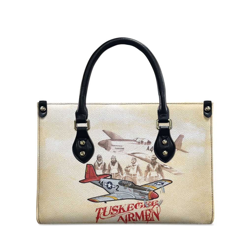Tuskegee Red Tails Airmen Leather Bag History Aviator Heroes Retro Style