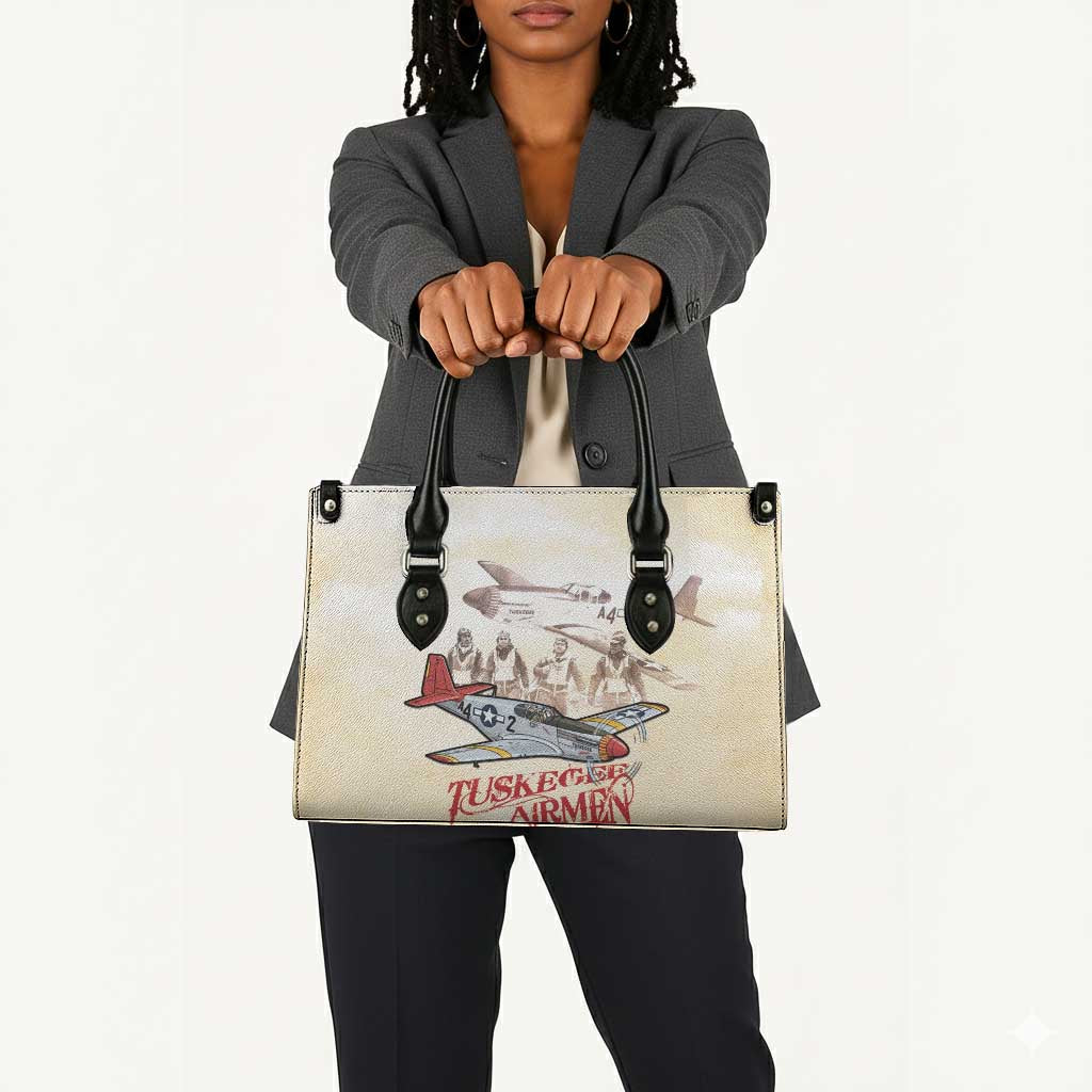 Tuskegee Red Tails Airmen Leather Bag History Aviator Heroes Retro Style
