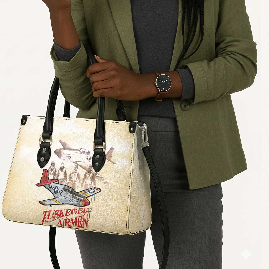 Tuskegee Red Tails Airmen Leather Bag History Aviator Heroes Retro Style