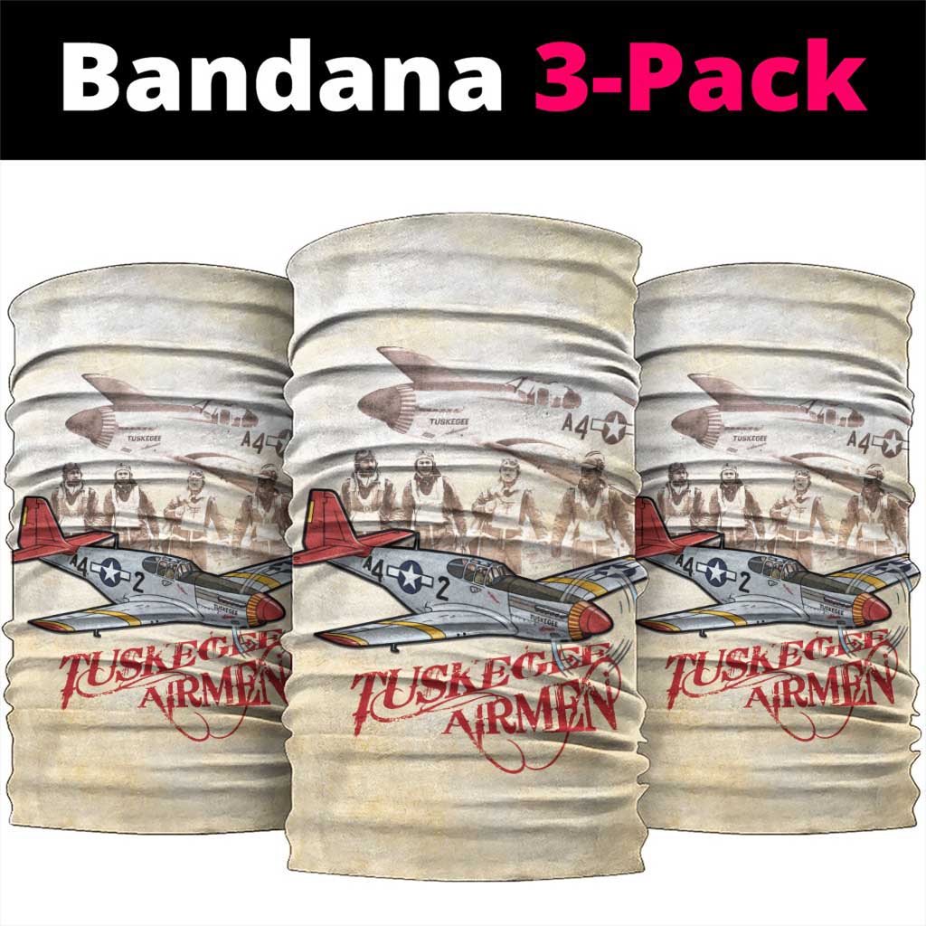 Tuskegee Airmen Neck Gaiter Red Tails Legacy Retro Style - African Pride