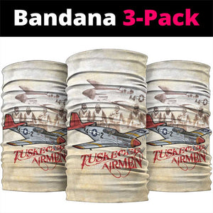 Tuskegee Airmen Neck Gaiter Red Tails Legacy Retro Style - African Pride