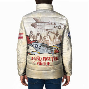 Tuskegee Red Tails Airmen Padded Jacket History Aviator Heroes Retro Style