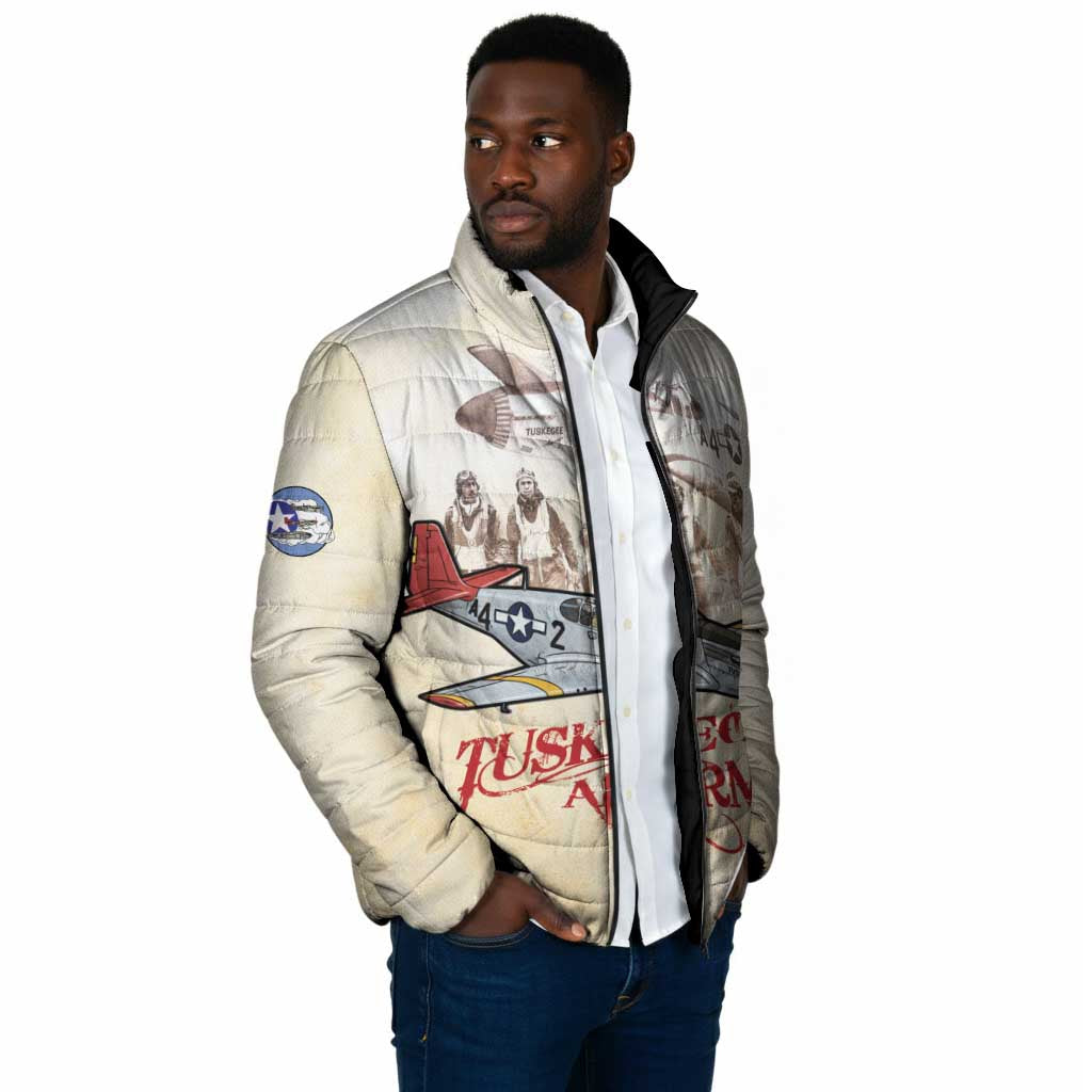 Tuskegee Red Tails Airmen Padded Jacket History Aviator Heroes Retro Style