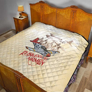 Tuskegee Airmen Quilt Red Tails Legacy Retro Style - African Pride