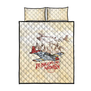 Tuskegee Airmen Quilt Bed Set Red Tails Legacy Retro Style - African Pride