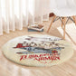 Tuskegee Airmen Round Carpet Red Tails Legacy Retro Style - African Pride