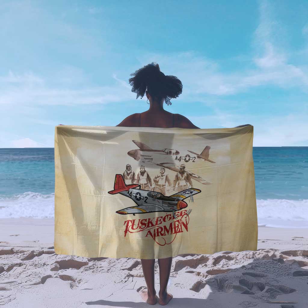 Tuskegee Airmen Sarong Red Tails Legacy Retro Style - African Pride