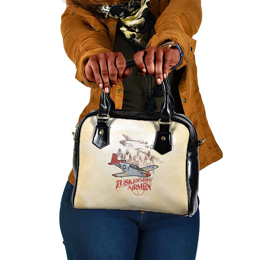 Tuskegee Airmen Shoulder Handbag Red Tails Legacy Retro Style - African Pride