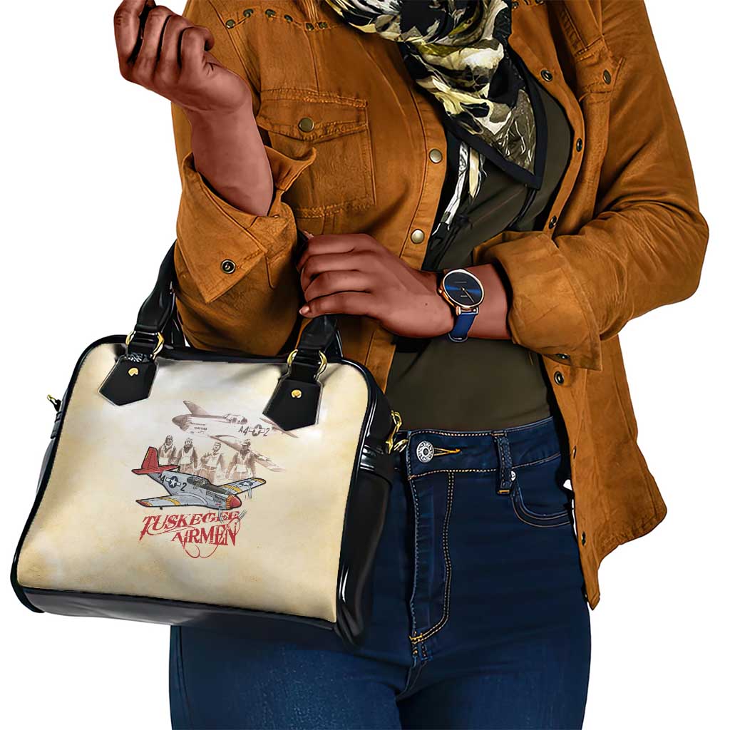 Tuskegee Airmen Shoulder Handbag Red Tails Legacy Retro Style - African Pride