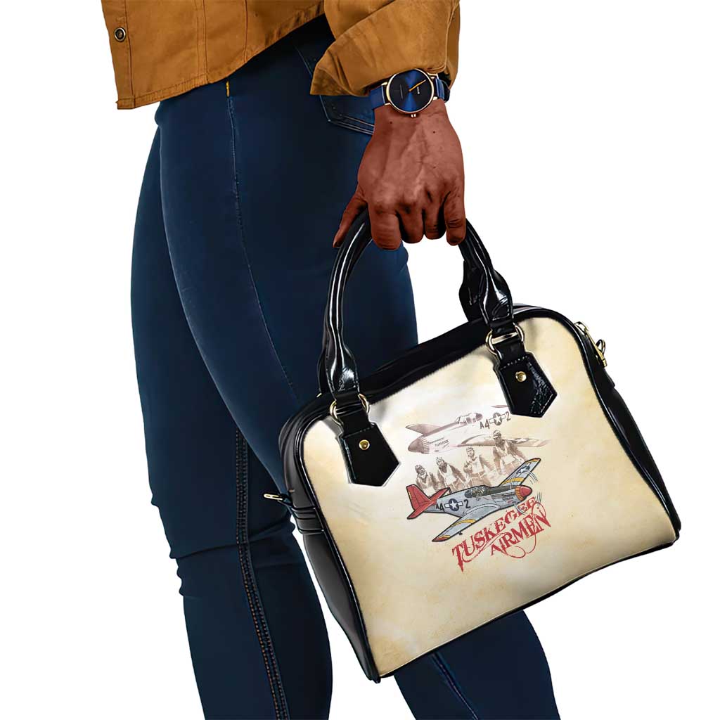 Tuskegee Airmen Shoulder Handbag Red Tails Legacy Retro Style - African Pride