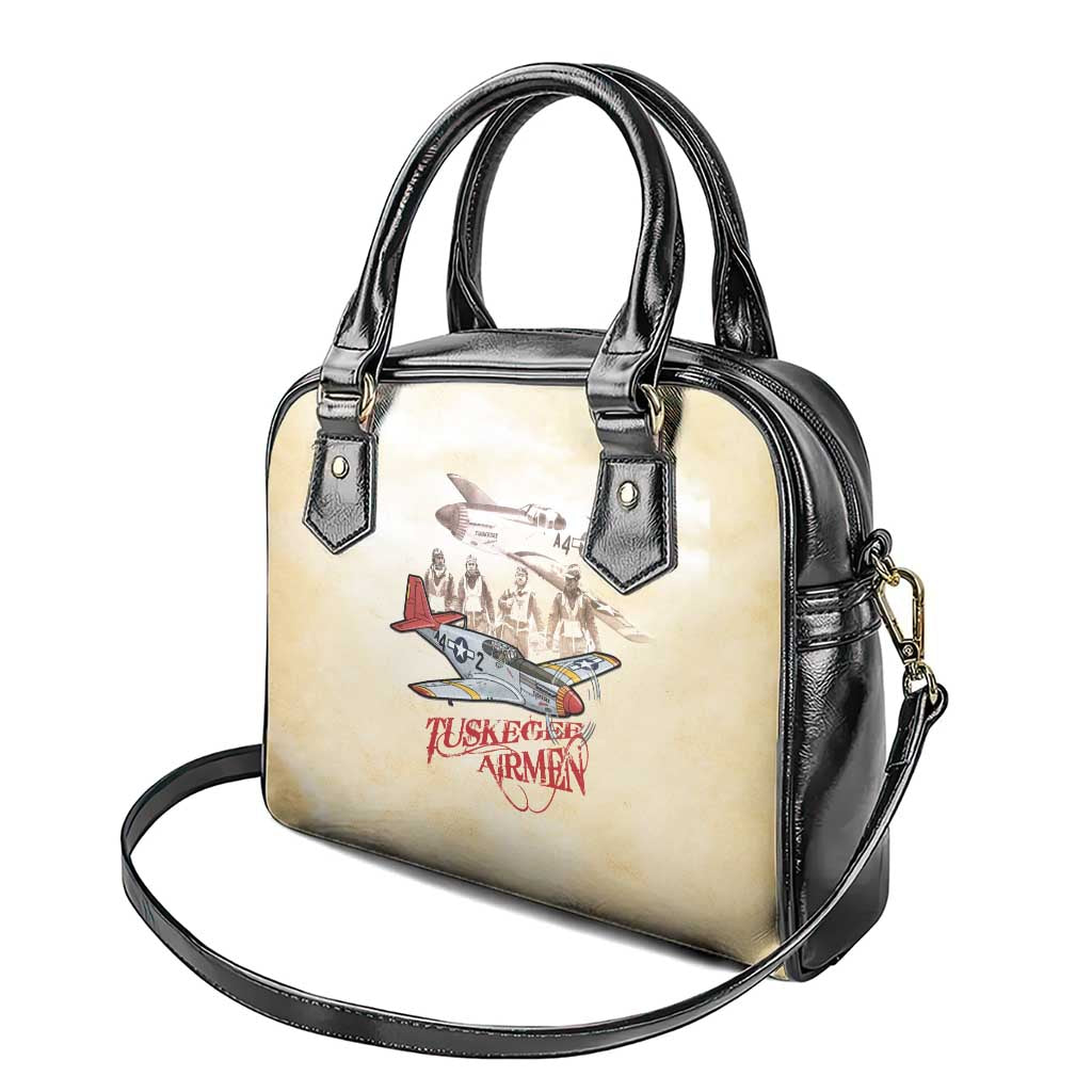 Tuskegee Airmen Shoulder Handbag Red Tails Legacy Retro Style - African Pride