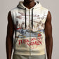 Tuskegee Airmen Sleeveless Zip Hoodie Red Tails Legacy Retro Style - African Pride