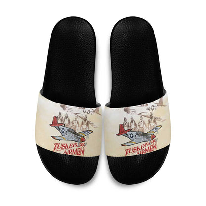 Tuskegee Red Tails Airmen Slide Sandals History Aviator Heroes Retro Style