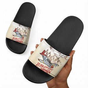 Tuskegee Red Tails Airmen Slide Sandals History Aviator Heroes Retro Style