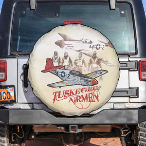 Tuskegee Airmen Spare Tire Cover Red Tails Legacy Retro Style - African Pride