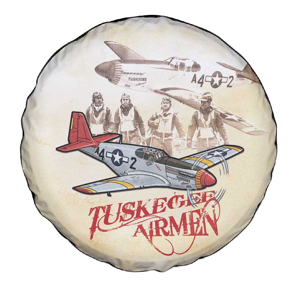 Tuskegee Airmen Spare Tire Cover Red Tails Legacy Retro Style - African Pride
