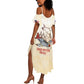 Tuskegee Airmen Summer Maxi Dress Red Tails Legacy Retro Style - African Pride
