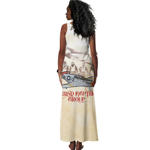 Tuskegee Airmen Tank Maxi Dress Red Tails Legacy Retro Style - African Pride