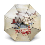 Tuskegee Red Tails Airmen Umbrella History Aviator Heroes Retro Style