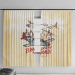 Tuskegee Airmen Window Curtain Red Tails Legacy Retro Style - African Pride