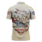 Tuskegee Red Tails Airmen Zipper Polo Shirt History Aviator Heroes Retro Style
