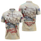 Tuskegee Red Tails Airmen Zipper Polo Shirt History Aviator Heroes Retro Style