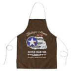 Tuskegee Airmen WWII Heroes Apron The Great American Aviators Brown Leather Pattern