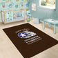 African American Aviators WWII Area Rug Tuskegee Red Tails Airmen Brown Leather Pattern - African Pride
