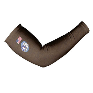 Tuskegee Airmen WWII Heroes Arm Sleeves The Great American Aviators Brown Leather Pattern