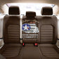 African American Aviators WWII Back Car Seat Cover Tuskegee Red Tails Airmen Brown Leather Pattern - African Pride