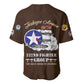 African American Aviators WWII Baseball Jersey Tuskegee Red Tails Airmen Brown Leather Pattern - African Pride