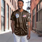 African American Aviators WWII Baseball Jersey Tuskegee Red Tails Airmen Brown Leather Pattern - African Pride
