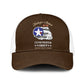 African American Aviators WWII Baseball Net Cap Tuskegee Red Tails Airmen Brown Leather Pattern - African Pride