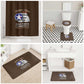 Tuskegee Airmen WWII Heroes Bathroom Set The Great American Aviators Brown Leather Pattern