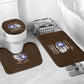 Tuskegee Airmen WWII Heroes Bathroom Set The Great American Aviators Brown Leather Pattern