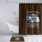 Tuskegee Airmen WWII Heroes Bathroom Set The Great American Aviators Brown Leather Pattern