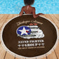 African American Aviators WWII Beach Blanket Tuskegee Red Tails Airmen Brown Leather Pattern - African Pride