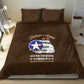 African American Aviators WWII Bedding Set Tuskegee Red Tails Airmen Brown Leather Pattern - African Pride
