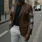 Tuskegee Airmen WWII Heroes Blazer The Great American Aviators Brown Leather Pattern