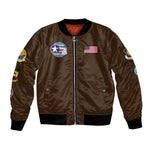 African American Aviators WWII Bomber Jacket Tuskegee Red Tails Airmen Brown Leather Pattern - African Pride