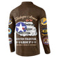 Tuskegee Airmen WWII Heroes Button Sweatshirt The Great American Aviators Brown Leather Pattern