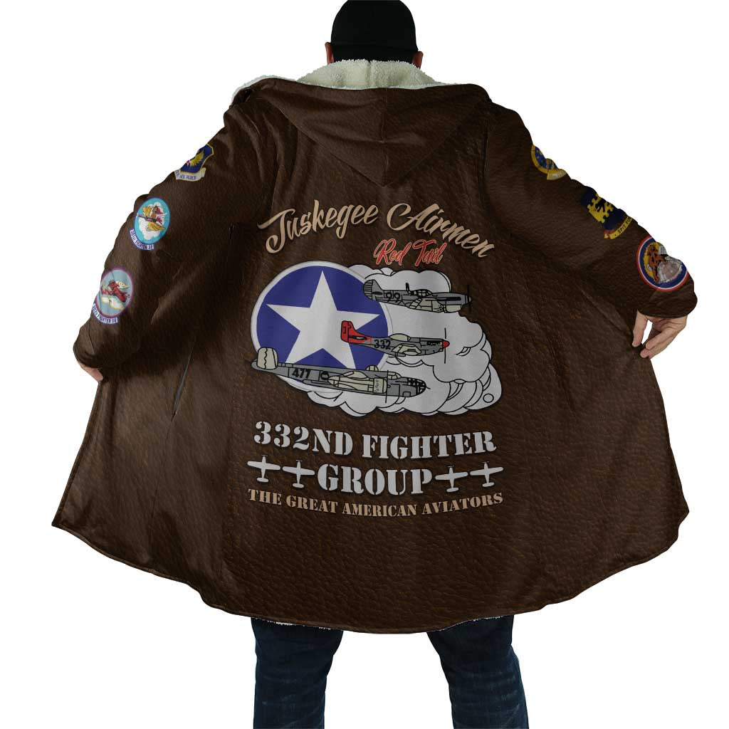 Tuskegee Airmen WWII Heroes Cloak The Great American Aviators Brown Leather Pattern