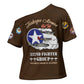 Tuskegee Airmen WWII Heroes Cross Shoulder Shirt The Great American Aviators Brown Leather Pattern