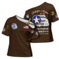 Tuskegee Airmen WWII Heroes Cross Shoulder Shirt The Great American Aviators Brown Leather Pattern
