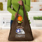 African American Aviators WWII Grocery Bag Tuskegee Red Tails Airmen Brown Leather Pattern - African Pride