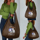African American Aviators WWII Grocery Bag Tuskegee Red Tails Airmen Brown Leather Pattern - African Pride
