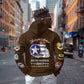 African American Aviators WWII Hoodie Tuskegee Red Tails Airmen Brown Leather Pattern - African Pride